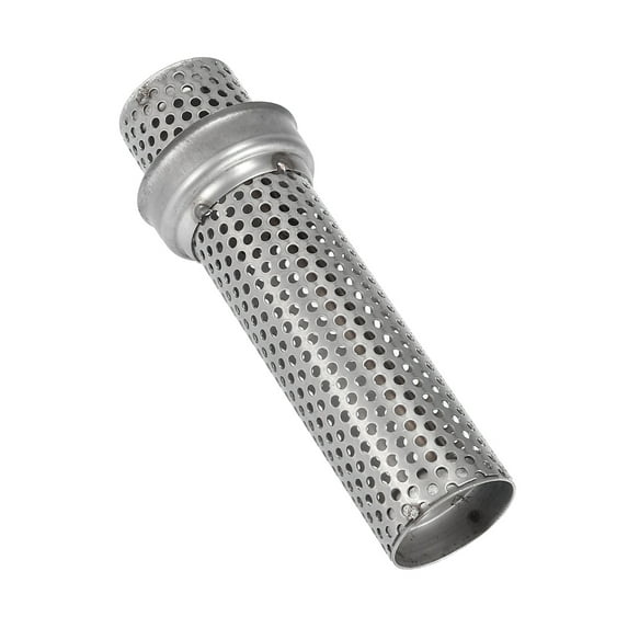 51mm Universal Motorbike Exhaust Silencer Exhaust Insert Muffler Pipe Baffle Silver Tone