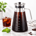 51oz Cold Brew Maker Borosilicate Gliced Coffee Tea Pitcher - Walmart.com