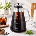 51oz Cold Brew Maker Borosilicate Gliced Coffee Tea Pitcher - Walmart.com