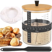 51oz Sourdough Starter Jar Glass Food Storage Jar Kit for Sourdough Bread Baking Supplies