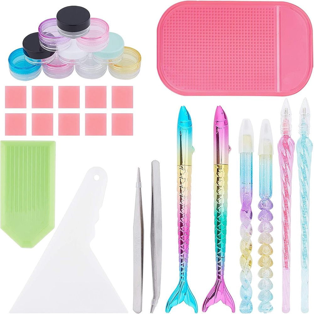 51pcs 5D DIY Painting Tools Diamond Embroidery Stitch Painting Kits with Diamond Storage Case for Painting Embroidery Accessories Supplies