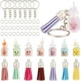 thumbnail image 1 of 51pcs 7 Colors Juice Tea Keychain Making Kit Luminous Cup with Cute Face Keychain Kit Juice Tea Cup Pendants with Tassels Keychain Rings Keychain Accessories for DIY Keychain, 1 of 6