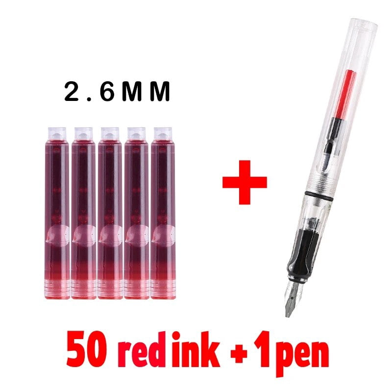 51pcs Fountain Pen ink refills diameter 2.6mm 3.4mm standards ...