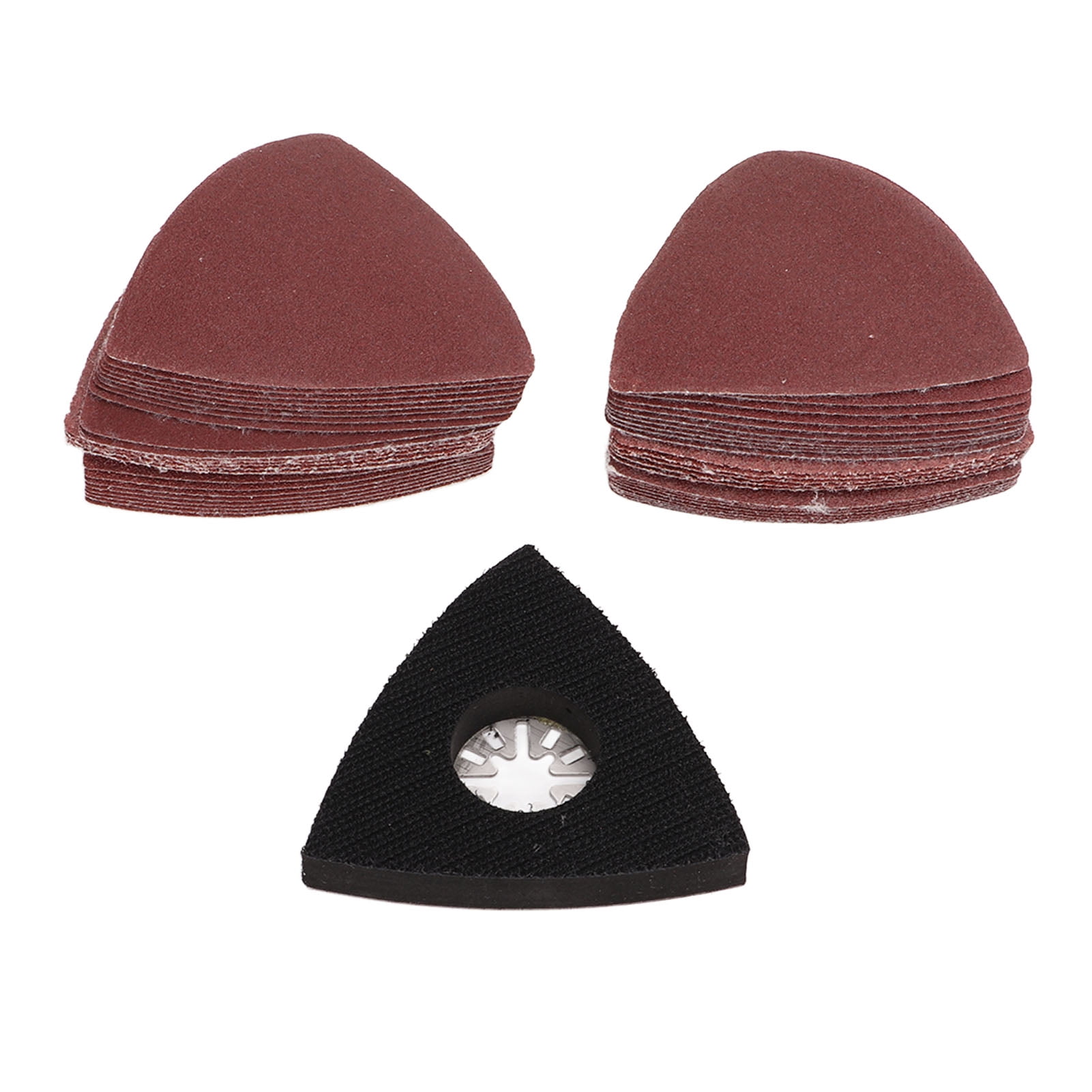 51pcs Multitool Sandpaper Kit with 80mm Triangular Sanding Pad, 60/80
