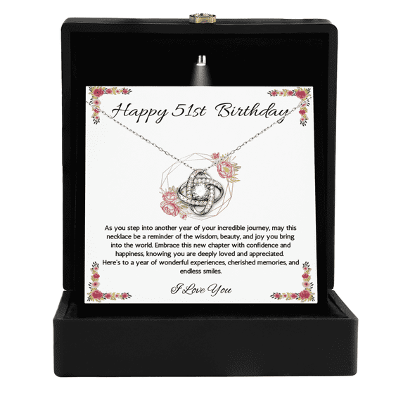 51st Birthday Gift Necklace, 51st Birthday Jewelry, Turning 51, necklace For Wife, Sister, Mom, Woman, Birthday Gift Necklace For 51 Year Old