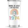 thumbnail image 1 of 51st Birthday Gifts for Women 20oz Stainless Steel Vacuum Insulated Tumbler, 1974 Birth Year, Unique 51st Birthday Gift Ideas, Stylish and Functional, 1 of 6