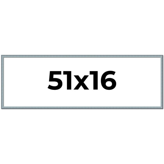 51x16 Frame Blue Scuffed Farm Board Solid Wood Picture Frame Width 0.75 Inches | Interior Depth 0.5