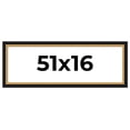 thumbnail image 1 of 51x16 Frame Gold Real Wood Picture Frame Width 2.25 Inches | Interior Frame Depth 0.5 Inches |, 1 of 8