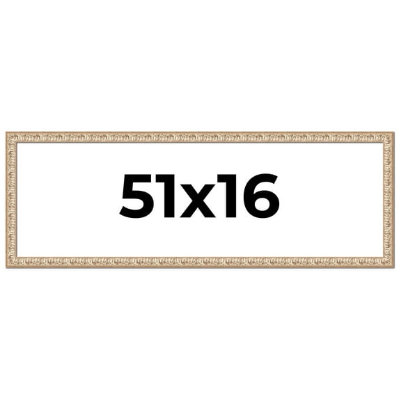 51x16 Frame White Real Wood Picture Frame Width 1.5 inches | Interior Frame Depth 0.5 inches |
