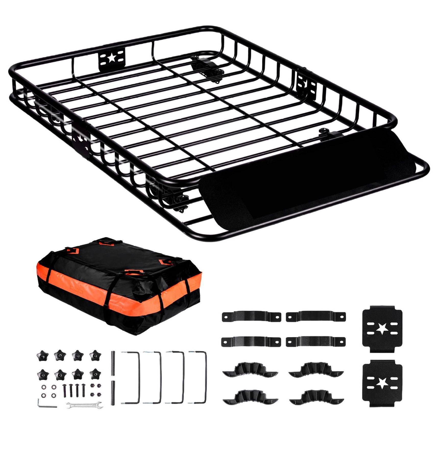 51x36x5 Inch Steel Roof Rack Basket for Trucks SUVs, 200 lbs Capacity ...
