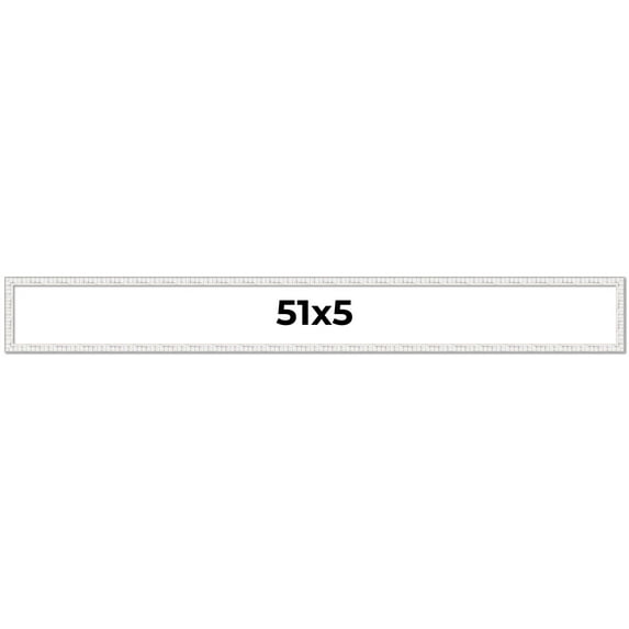 51x5 Frame White Scuffed Rustic Solid Wood Picture Frame | 0.75 Inch Moulding Width| Includes UV