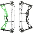 thumbnail image 1 of M126 Adjustable Compound Bow, 30" Axle-to-Axle, 320 FPS, 0-70 lbs Draw Weight, 18-30" Draw Length, Hunting & Target Archery Bow, Black/Green, 1 of 14
