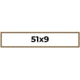 thumbnail image 1 of 51x9 Frame Gold Solid Wood Picture Frame - Complete Modern Photo Frame Includes UV Acrylic, 1 of 8
