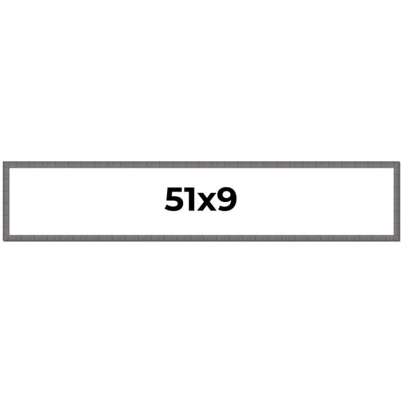 51x9 Frame Slate Blue Distressed Rustic Solid Wood Picture Frame | 0.75 Inch Moulding Width |