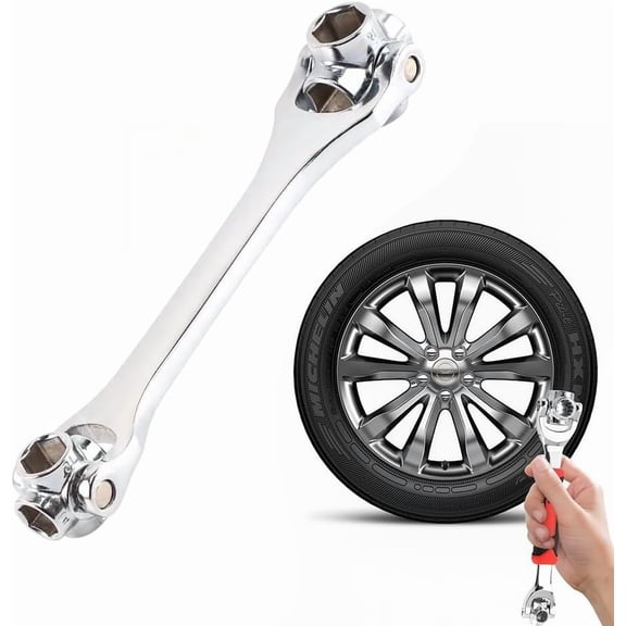 52 in 1 Universal Socket Wrench - 360 Rotating Head Spanner Tool with Chrome Vanadium Steel & Non-Slip Grip - for Car, Bike, Home Repair & DIY Projects (Basic)