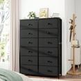 thumbnail image 1 of 52.2" H Dresser for Bedroom with Fabric Drawers Tall Dresser with Wooden Top for Living Room, Dark Gray, 1 of 8