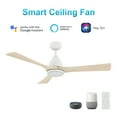 thumbnail image 1 of 52" 3 Blade Smart Modern LED Ceiling Fan with Light and Remote Control for Home, 1 of 7
