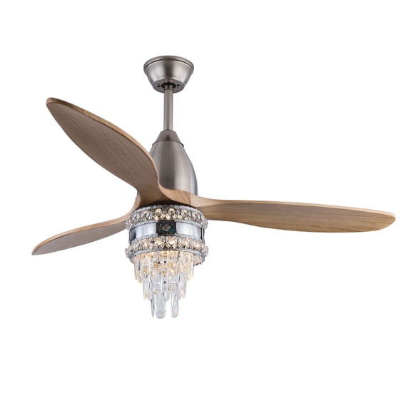 52" 3 Blades Indoor Control Remote Ceiling Fan with LED Light W/ Remote Control
