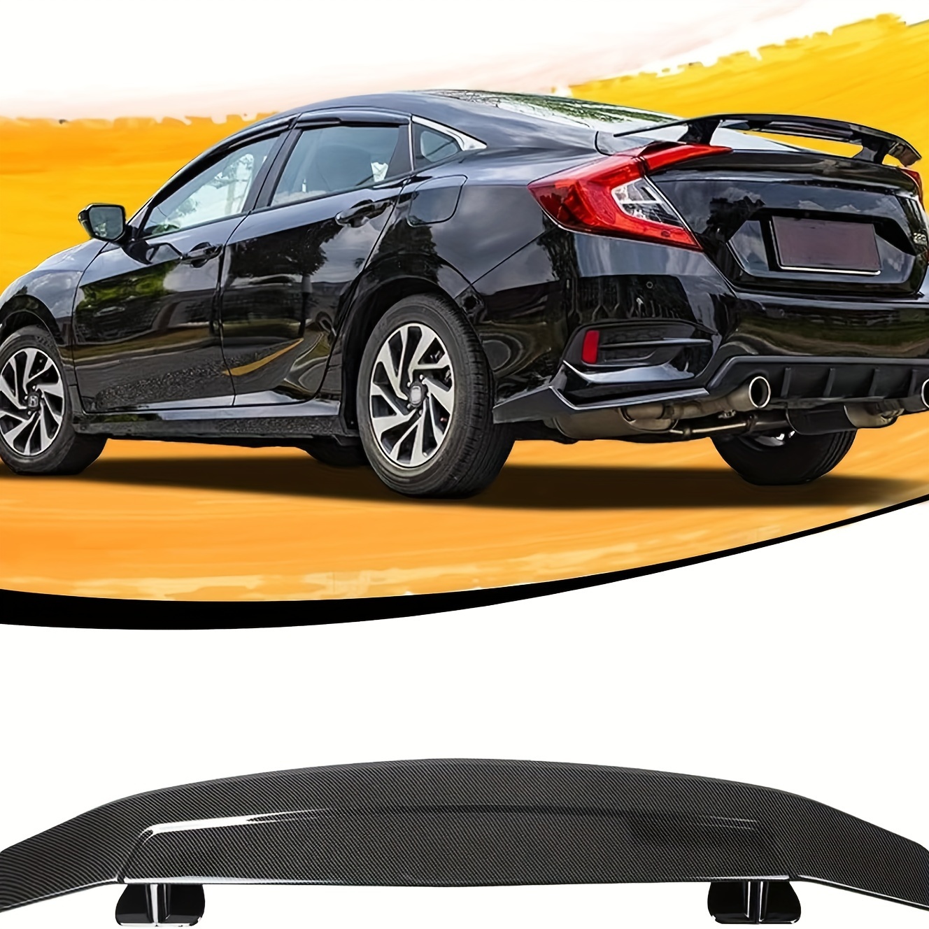 5 Inch Rear Spoiler 52.3 Inch Universal Rear Spoiler GT Style Wing Spoiler Rear Trunk ...