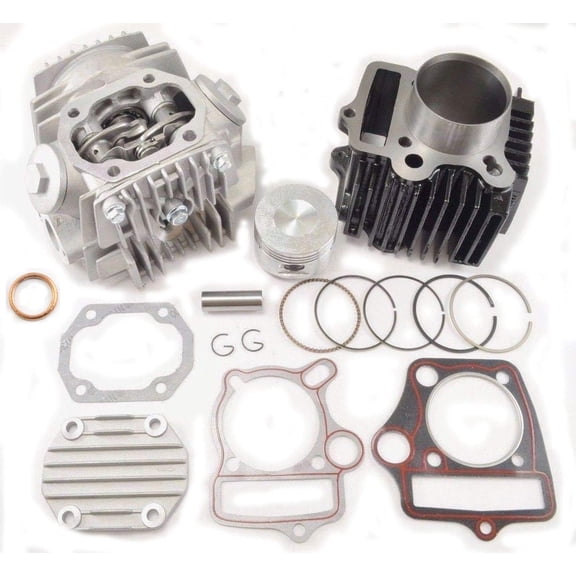 52.4mm Engine Cylinder and Head Top End Kit Compatible with 1P52FMH 110cc Roketa Taotao SSR Jonway ATV Quad Go Kart Dirt Bike