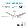 thumbnail image 1 of 52" 5 Blades Smart Ceiling Fan with Remote and Light for Home Ofiice, 1 of 10