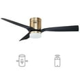 thumbnail image 1 of 52" Black and Gold Voice Control Smart Ceiling Fan with LED Light and Remote, 1 of 10