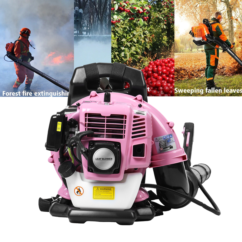 Backpack Gas Powered Leaf Blower, Commercial 550CFM 52CC 1.7HP 2-Stroke Powerful Lightweight Gasoline Grass Lawn Blower w/Harness Air-Cooled & Fuel Tank for Yard Lawn Care, Snow Removal