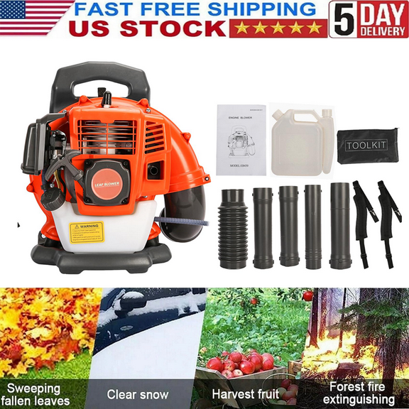 52 Gas Backpack Leaf Blower 550 CFM 1 7HP 2 Cycle Engine Heavy Duty Leaf Snow Blower for Lawn Garden Commercial Use