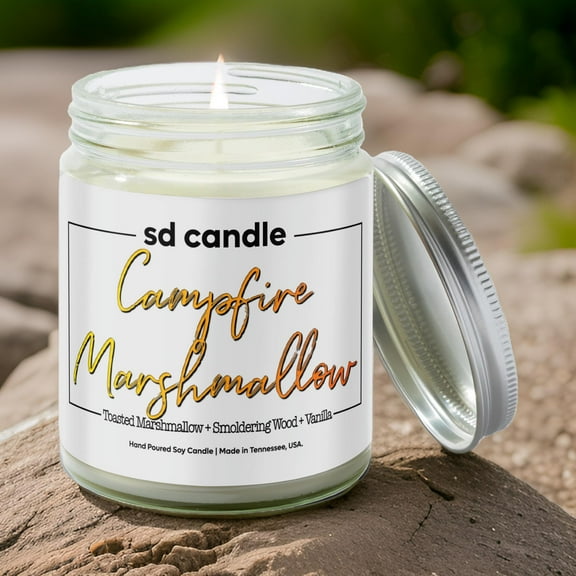 #52 | Campfire Marshmallow Scented Candle - 9/16oz 100% All-Natural Handmade Soy Wax Candle
