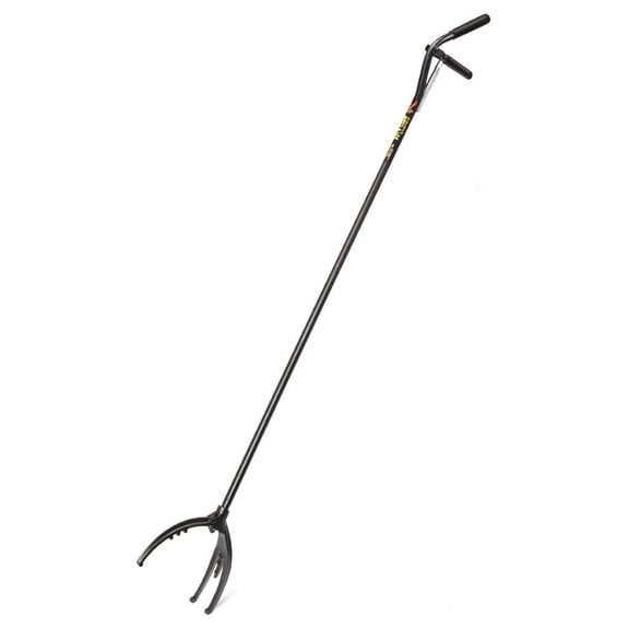 52" Campfire Tool Log Grabber - Heavy Duty Fireplace Poker & Wood Handler - Steel Handle with Cast Iron Claw - Perfect Gift for RV & Cottage Owners