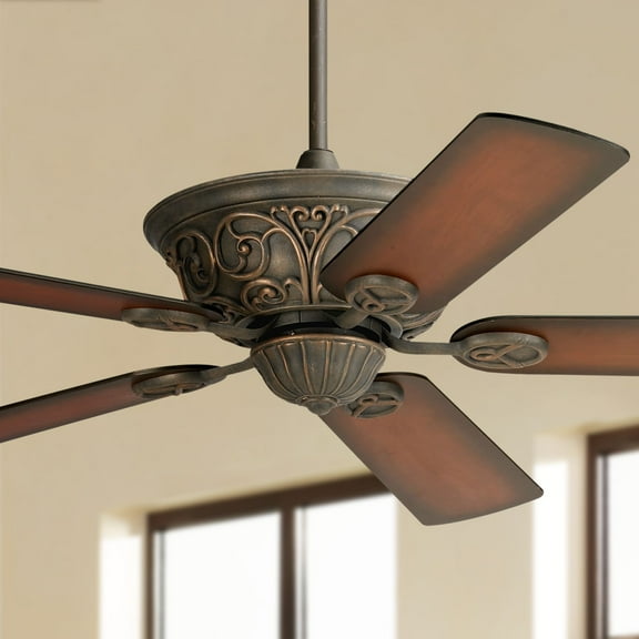 52" Casa Vieja Contessa Vintage Rustic Indoor Ceiling Fan Bronze Copper Shaded Cherry for Living Kitchen House Bedroom Family Dining Home Office Room