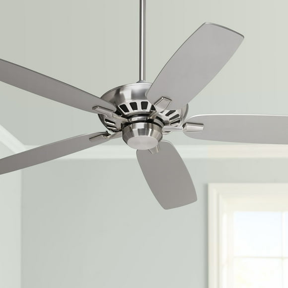 52" Casa Vieja Modern Indoor Ceiling Fan with Remote Control Brushed Nickel for Living Room Kitchen Bedroom Family Dining