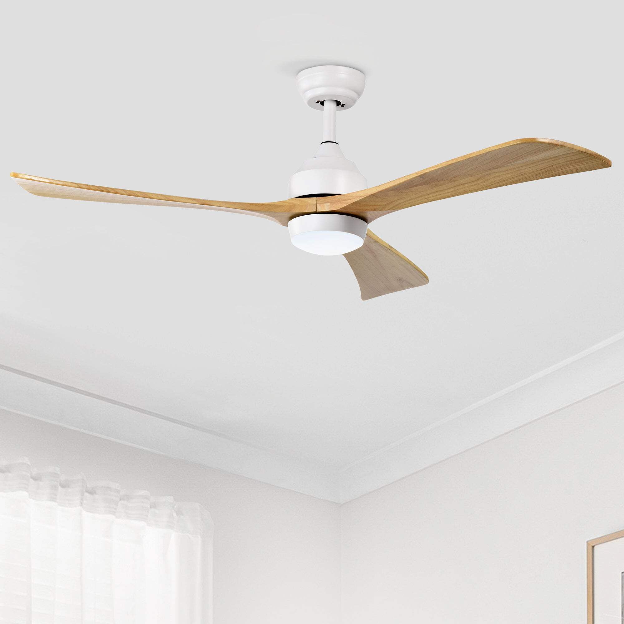 52" Ceiling Fan With Lights Remote Control,Quiet Dc Motor 3 Blade