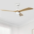 52" Ceiling Fan With Lights Remote Control,Quiet Dc Motor 3 Blade