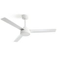 thumbnail image 1 of 52" White Ceiling Fan Without Light, Remote Control 6-Speed Reversible DC Motor, 3 ABS Blades Farmhouse Fan for Living Room, Bedroom & Kitchen, 1 of 8