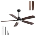 thumbnail image 1 of 52" Ceiling Fan with Led Light and Remote,5 Blades and 6 Speed Wind Control Dc Motor for Living Room,Bedroom,Kitchen, 1 of 7