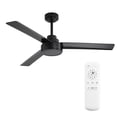 thumbnail image 1 of 52" Ceiling Fan without Light,3 ABS Blades Farmhouse Ceiling Fan with Remote Control 6-Speed Reversible Dc Motor Black for Living Room,Bedroom,Kitchen, 1 of 7