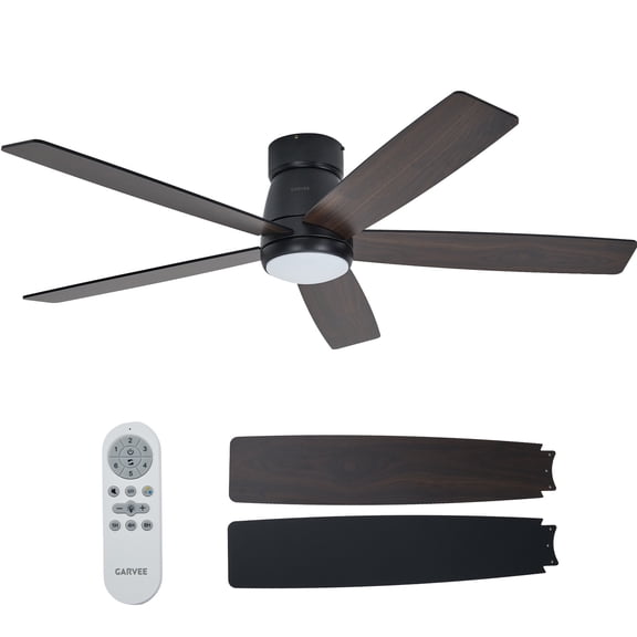 52 in Ceiling Fans with Lights and Remote,5 Blade Smart Ceiling Fan with Lights App Control,Alexa and Voice Assistant,Adjustable Color Temperature,Brightness,Timer,Wind Speed