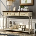 thumbnail image 1 of 52" Console Table for Entryway, Modern Farmhouse Console Sofa Table with Storage Drawer&Shelf, Wood Entryway Foyer Hallway Couch Table, Narrow Buffet Cabinet Sideboard Accent Table, Beige, A855, 1 of 7
