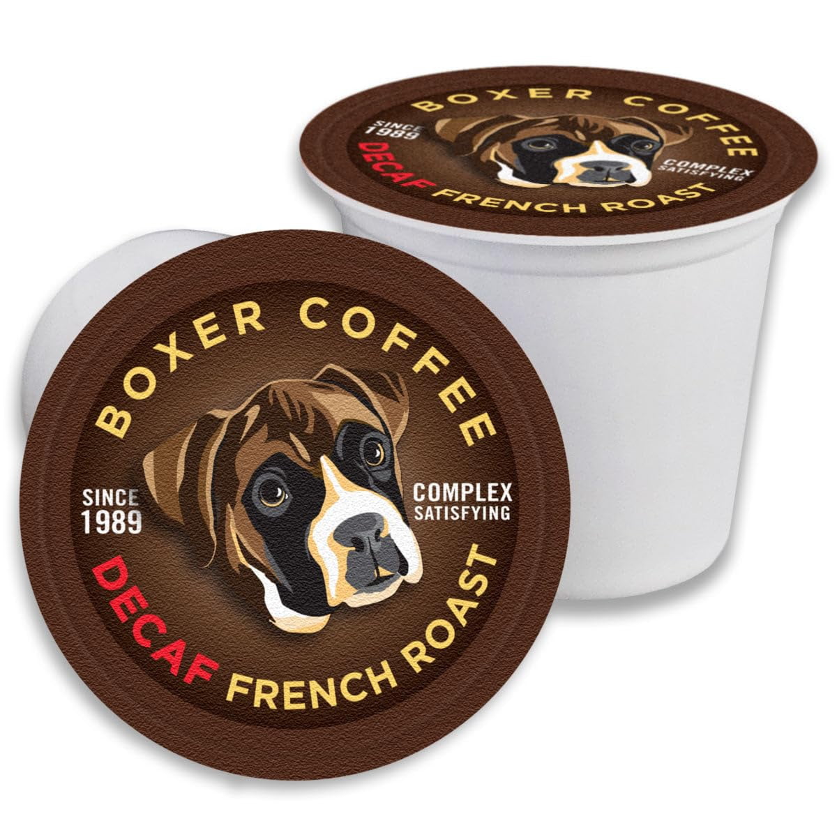 52 Count Decaf French Roast Swiss Water Process Single-Serve Cups Pods Specialty Grade gourmet artisan coffee, Keurig K-Cup 2.0 Compatible