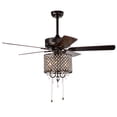 thumbnail image 1 of QHTX 52" Brushed Nickel Chandelier Ceiling Fan, 5 Blades, Indoor, 1 of 9
