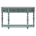 thumbnail image 1 of 52'' Curved Console Table Sofa Table Entryway Table with 4 Drawers and 1 Shelf Antique Blue, 1 of 5