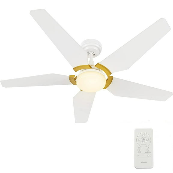 52" ETL Certified 5 Blade Downrod Mount Smart Ceiling Fan with Light Dimmable