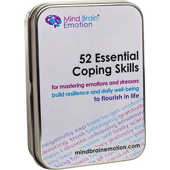 52 Essential Coping Skills Cards: Exercises for Stress Management, Anxiety Relief - Build Emotional Agility, Resilience, Confidence - Self Care Therapy Games for Teens, Adults - by Harvard Educator