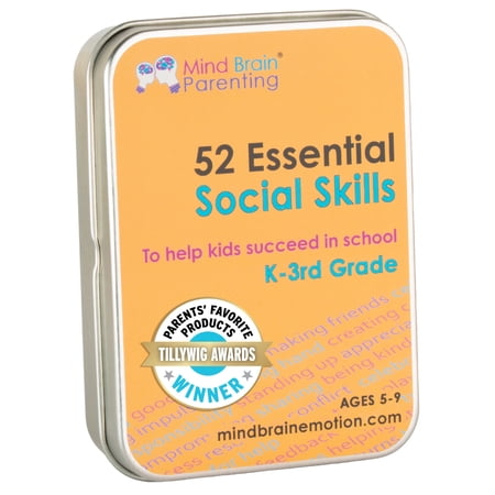 Mind Brain Emotion 52 Essential Social Skills Game for Kids Grades K-3, Ages 5-8 - Sharing, Listening & Making Friends, Counseling & Classroom Therapy