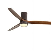 52Flush Mount Ceiling Fan with Light and Remote Modern Ceiling Fan 6-Speed Reversible DC Motor Bedroom Ceiling Fan