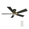 thumbnail image 1 of 52" Flush Mount Smart Ceiling Fan with Dim LED Light and Remote Works with Google Alexa Siri, 1 of 11