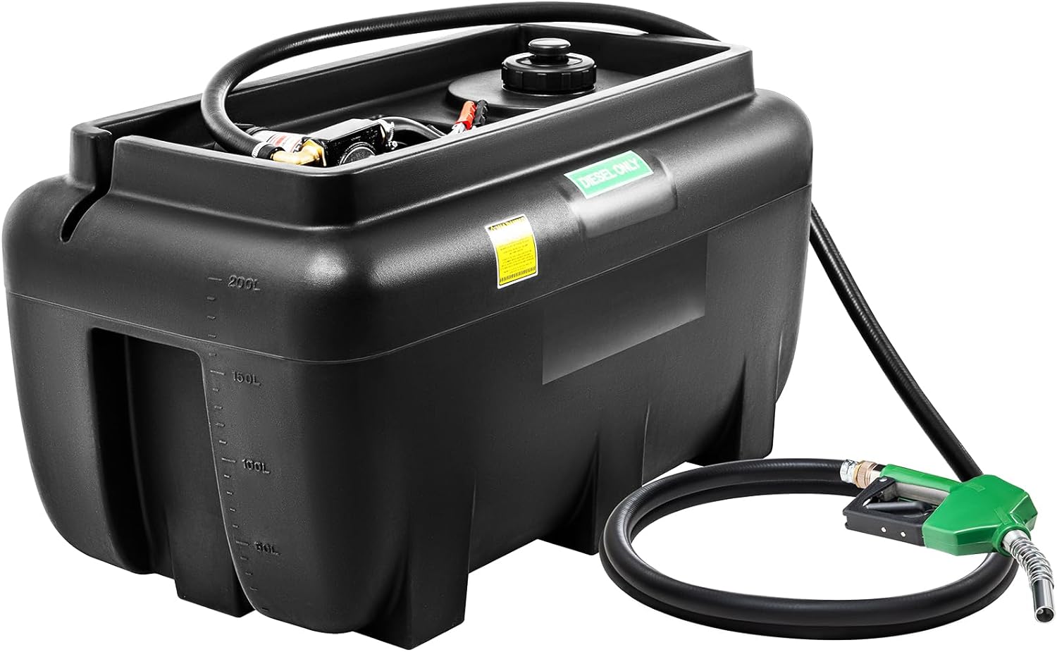 52 Gallon Portable Diesel Tank, Diesel Fuel Tank with 12V Electric Fuel