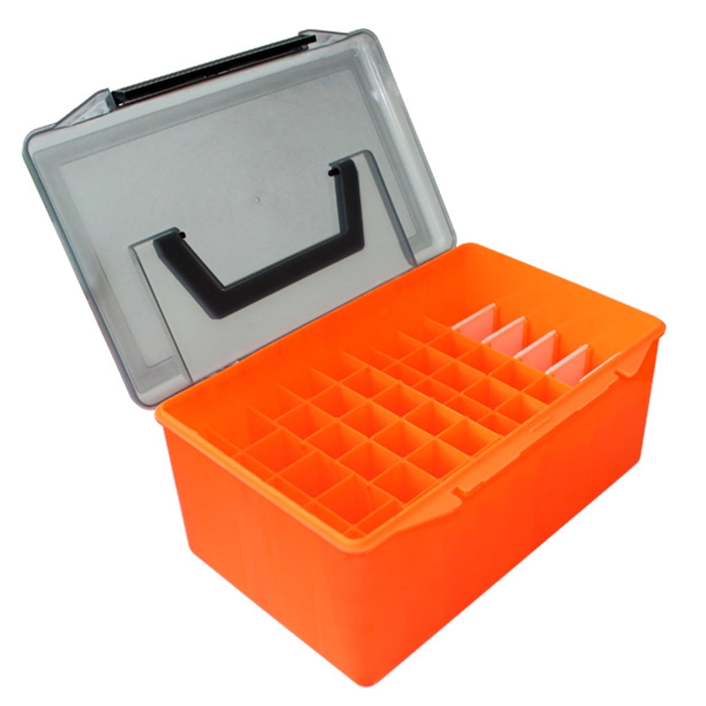 52 Grids Plastics Fishing Tackle Box Fishing Lined Box Organizers Squid Jigs Hard Lures Tool Case Portable Fishing Box