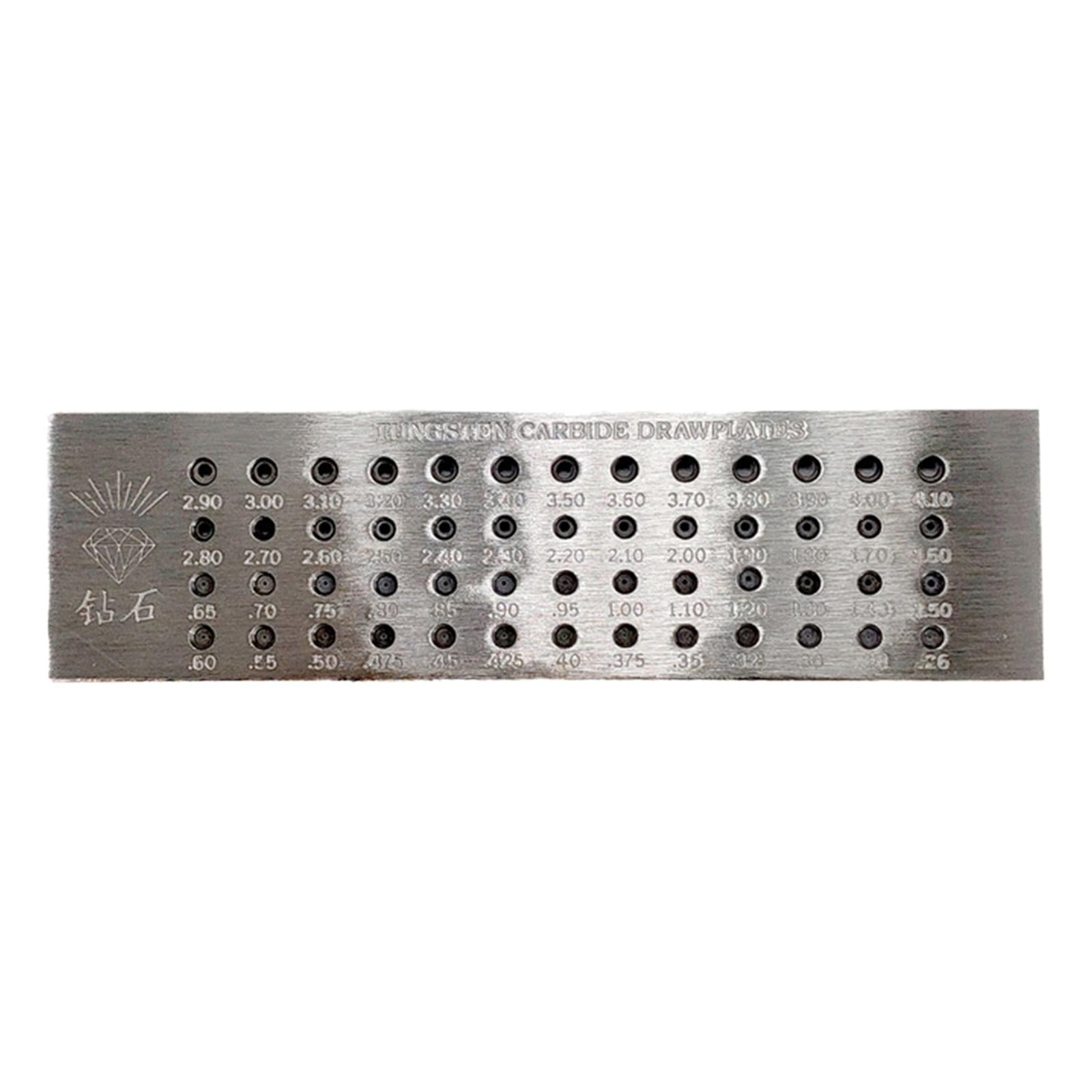 52 Holes Tungsten Carbide Wire Draw Plate Jewelry Making Drawplate